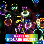 Kaitek Glow Party Pack – 448 Pcs Glow Sticks and Cool Connectors for Glasses, Headbands and More Fun!