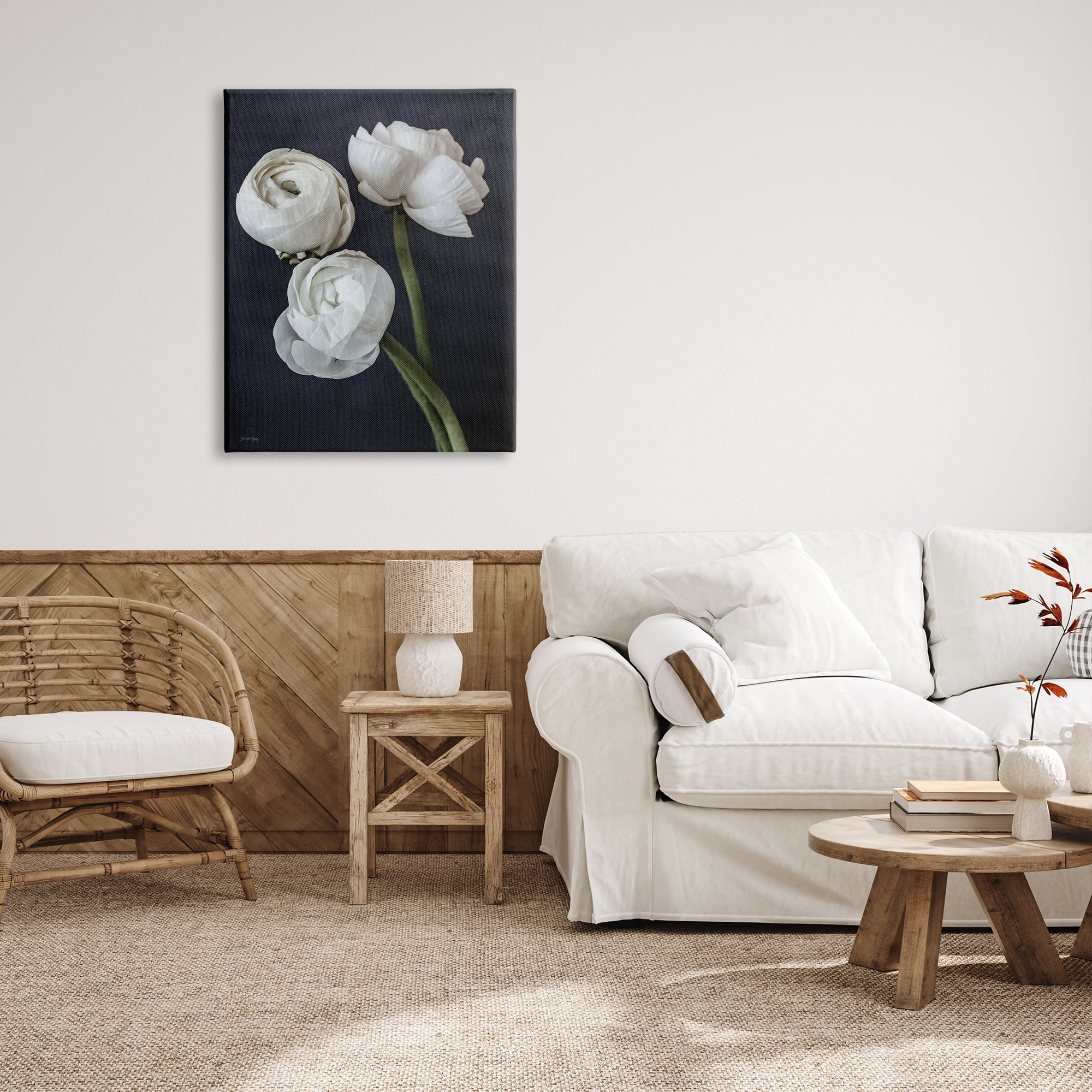 Stupell Industries Chic Ranunculus Flower Blossoms Modern Arrangement Photograph Gallery Wrapped Canvas Print Wall Art, Design by Jennifer Rigsby