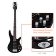 thumbnail image 4 of GIB Electric 5 String Bass Guitar Full Size Bag Strap Pick Connector Wrench Tool Black, 4 of 10