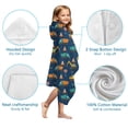 thumbnail image 7 of Cartoon Construction Vehicles Cones Hooded Bath Towel，50"x30" for Ages 3 To 12 Kids, Quick Dry Lightweight Soft Microfiber Hood Beach Towel Cover Up for Kids, 7 of 7