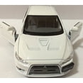 thumbnail image 3 of KiNSMART 1:36 Scale 2008 Mitsubishi Lancer Evo Evolution X diecast cAR Model 5" White, 3 of 3