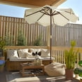 thumbnail image 6 of LAGarden 7 Ft Fringe Umbrella Replacement Canopy Top Cover Boho Outdoor Yard, Beige with Fringe, BH7W-01C, 6 of 6