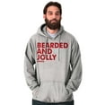 thumbnail image 3 of Xmas Bearded and Jolly Hashtag Santa Men's Big & Tall Graphic Hoodie Brisco Brands 3X, 3 of 4