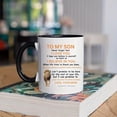 thumbnail image 3 of MissDaisy-Gift To My Son Mug - Lion Mug To My Son From Dad/Mom, Never Forget That I Love You Mug, Birthday, Christmas, Xmas, Birthday, Father's Day Coffee Tea Cup 11oz, 3 of 8