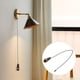 thumbnail image 3 of 3 tiradores de cadena para luz de techo, portátiles, con pomo de madera, 3 of 6