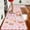 Gingerbreadman-pink, variant on Bow Rugs for Kitchen Floor, 2PCS Anti Fatigue Pink Bow Mats for Kitchen Floor Rubber Non Slip, Washable Cushioned Bowknot Carpet Rug for Sink Laundry Gifts for Christmas 17"×30" +17"×47" 3.5mm