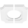 thumbnail image 4 of Ekena Millwork CMP12LE2-06000 12 Pouces OD x 6 Pouces ID Carré Locke Architectural Grade Médaillon de Plafond Contemporain PVC - 2 Pièces, 4 of 4