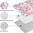 thumbnail image 5 of Pioneer Flower Floral Print Pattern Bathroom Rugs Sets 3 Piece,Toilet Cover Set,Absorbent Non Slip Bathroom Mats Sets with U-Shaped Contour Rug Toilet Rug Set, 5 of 5