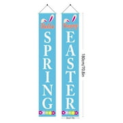 Reusable Happy Easter Gifts Home Hangings Easter Door Decoration Easter Banners Easter Couplets Hanging Decorations 4