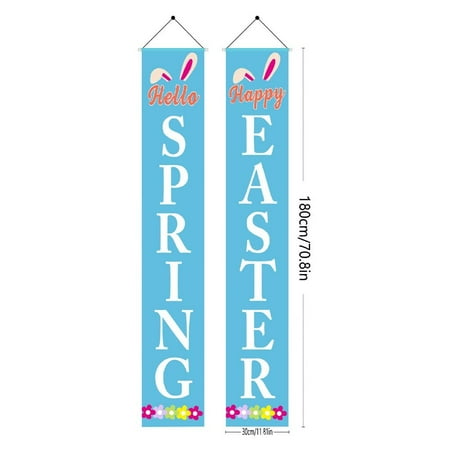 Reusable Happy Easter Gifts Home Hangings Easter Door Decoration Easter Banners Easter Couplets Hanging Decorations 4