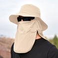 thumbnail image 1 of Up To $10 Baseball Caps Beige Men's UV Protection Wide Sun Hats Cooling Mesh Ponytail Hole Cap Foldable Hat, 1 of 9