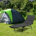thumbnail image 2 of Costway Folding Camping Cot with  Detachable Mattress & 6-Position Adjustable Backrest Grey, 2 of 10