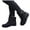 Black, variant on Fashion Ankle Boots for Women Fold Over Buckle Strap Mid Calf Gothic Motocycle Booties