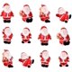 thumbnail image 1 of 12 piezas de estatuilla de Papá Noel, figuras navideñas en miniatura, lindas figuras de resina de Papá Noel para mesa, decoración de paisajes, 1 of 5