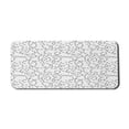 thumbnail image 1 of Geometric Computer Mouse Pad, Curly Wavy Swirly Flying Bugs Repeated Abstract Drawing on Plain Backdrop, Rectangle Non-Slip Rubber Mousepad X-Large, 35" x 15", White Pale Taupe, by Ambesonne, 1 of 2