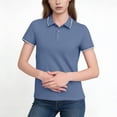 thumbnail image 2 of PFRNLF Women's Polo Shirts UPF 50+ Sun Protection 3 Buttons Casual Work Moisture Wicking Short Sleeve Collared Golf Shirt, 2 of 6
