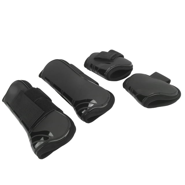 Bottes de Protection Sabot de Cheval, Bottes Réglables de Jambe de Cheval Bottes de Soutien de Cheval pour Protéger la Jambe de Cheval pour Réduit les Dommages Noir