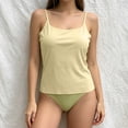 thumbnail image 2 of Women's Adjustable Strap Camisole Tank Top with Built-in Padded Bra, One Size Silky Stretch Sleeveless Cami, Seamless Daily Layering Home Lounge Top for Women 40-70kg, 2 of 7
