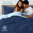 thumbnail image 4 of Bare Home 5-Piece Reversible Bed-in-a-Bag - Premium 1800 Collection - Queen, Dark Blue/Light Blue Comforter with Dark Blue Sheet Set, 4 of 10