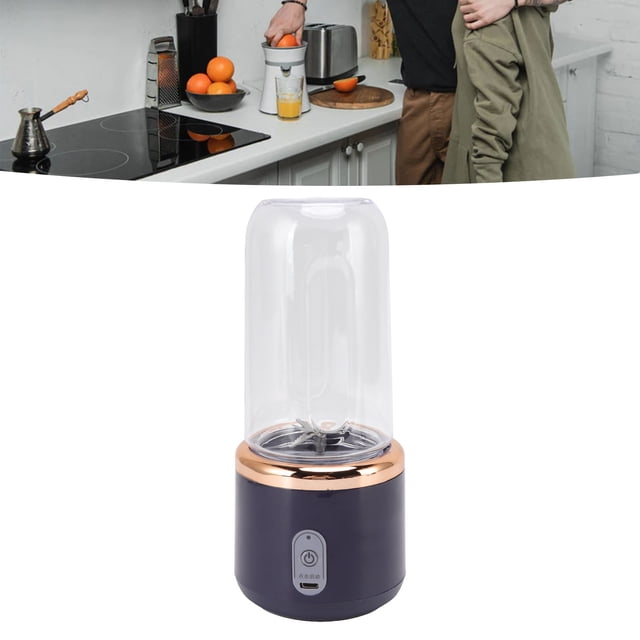 Blender Cup, Cordless USB Charging 6 Blades Mini Blender 300ml for Outdoor
