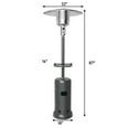 thumbnail image 2 of Gymax Outdoor Patio Heater Propane Standing LP Gas Steel W/Table & Wheels Grey, 2 of 10