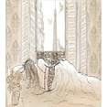 thumbnail image 3 of Paris Duvet Cover Set, Parisian Woman Sleeping with the View of Eiffiel Tower from Window Romance Skecthy Modern, Decorative 2 Piece Bedding Set with 1 Pillow Shams, Twin Size, Cream, by Ambesonne, 3 of 3