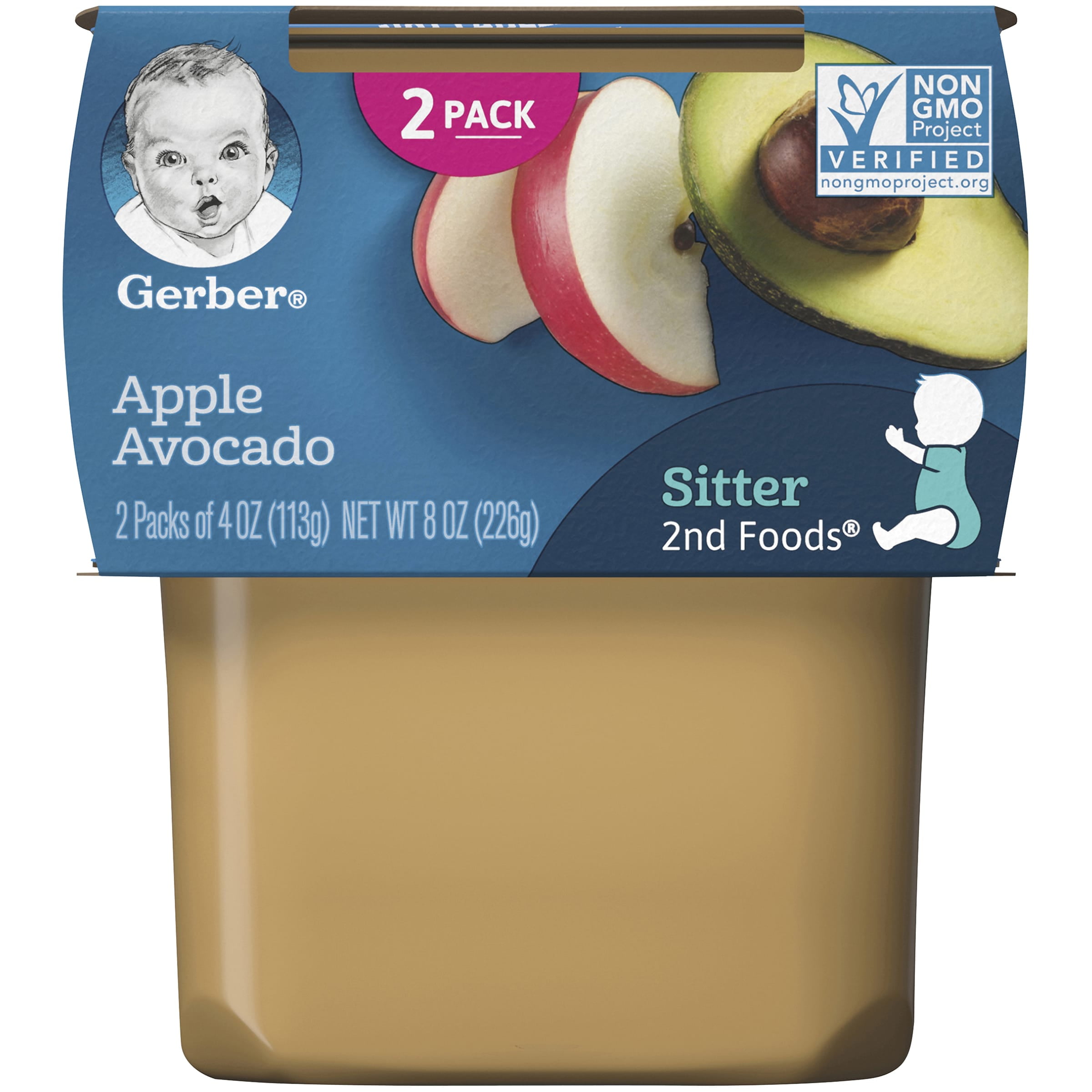 Pack Of 8 Gerber 2nd Foods Apple Peach Squash Baby Food 2 4 Oz Tubs Walmart Com Walmart Com