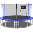 thumbnail image 7 of 14FT Trampoline with Basketball Hoop, Large Recreational Trampoline with Enclosure Net and Ladder, Outdoor Backyard Trampoline with Net, 1400LBS Capacity for 5-6 Kids, Blue, 7 of 7