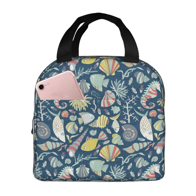 Disketp Underwater Creature Bolsa Térmica para Almuerzo para Hombre y Mujer, Ideal para Trabajo, Senderismo y Picnic