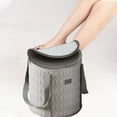 thumbnail image 4 of SouMaox Portable Foot Soaking Basin Foldable Insulated Bucket Deep Water Tub Wash Bag for Travel Home Apartment Outdoor Camping Use, 4 of 8