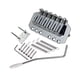 thumbnail image 4 of Pieza de repuesto para puente de trémolo de guitarra de 89 mm para guitarra eléctrica, fácil de instalar plata, 4 of 9