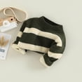 thumbnail image 3 of Okbabeha Toddler Infant Baby Boy Girl Chunky Sweater Cable Knit Striped Sweaters Pullover Sweatshirt Warm Winter Clothes, 3 of 7