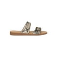 thumbnail image 2 of Women Double Strap Button Stud Flat Slide Sandal 18815, 2 of 6