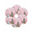 thumbnail image 7 of 13 Inch Round Placemats Set of 6, Pink Gnomes Christmas Non Slip Heat Insulation PP Table Mats, Xmas Tree Gifts Winter Snowflake Birds Washable Place Mats for Kitchen Dining Party Table Decor, 7 of 7