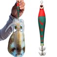 thumbnail image 4 of Anzuelo Calamar Con Tubo Soplado Camarones Ponderado Luminoso para Pesca Calamar (Estilo 1 30#113g), 4 of 9