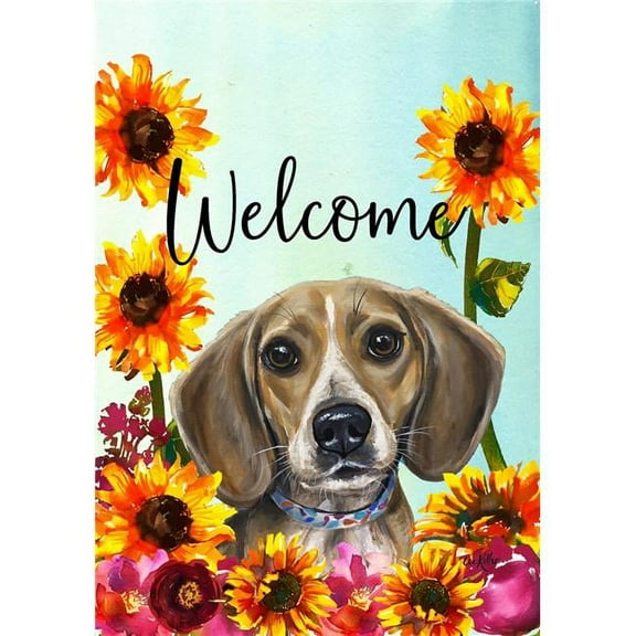 Best of Breed HH630071 Beagle Best of Breed HHS Welcome Garden Flag