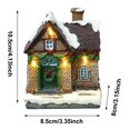thumbnail image 3 of Village Desktop Ornament Resin Glowing Cottage Night Light With Warm White LED For Holiday, 3 of 5