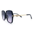 thumbnail image 6 of Womens Oversized Butterfly Rectangle Fashion Rhinestone Arm Sunglasses All Navy, 6 of 7
