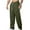 Army Green, variant on Nebwoak Mens Fleece Cargo Pants- Soft Casual Drawstring Relaxed Fit Straight Leg Pants Black Size 3XL