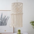 thumbnail image 2 of hirigin Macrame Lamp Shade, Boho Hanging Lamp Shade Pendant Light Cover Modern Home Decoration, 2 of 9