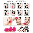 thumbnail image 5 of 3-Piece Pink Makeup Foundation Sponge Set – Flawless Blender Puffs for Liquid, Cream, and Powder with Blender Holder TIKA, 5 of 5