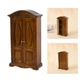 thumbnail image 2 of Vintage Armoire Miniature Furniture 1/12 Dollhouses Wooden Double Door Cabinet, 2 of 11
