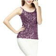 thumbnail image 2 of ZyeKqe Sequin Camisole Tops for Women Spaghetti Strap Sleeveless Shirts Scoop Neck Going out Tops Sparkly Glitter Party Top, 2 of 5