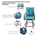 thumbnail image 3 of Kozyard Isabella High Swivel Bar Stools/Chair Set for Home Patio, Back Yard, Cafes, Bistro, Restaurants and Chic Bars (Aqua), 3 of 5