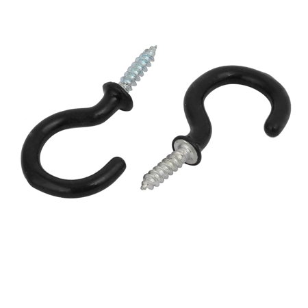 1 Inch Plastic Coated Screw In Open Cup Ceiling Hooks Hangers