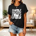 thumbnail image 5 of Dolly Shirt for Women Country Music Graphic Tee Repeated Name Portrait T Shirt Short Sleeve Crew Neck Casual Western Top, 5 of 5
