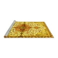 thumbnail image 2 of Ahgly Company Machine Washable Indoor Round Persian Yellow Traditional Area Rugs, 3' Round, 2 of 4