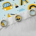 thumbnail image 4 of Manfei Construction Vehicle Blackout Curtains Set of 2 (52x84 Each) for Boys, Yellow Cartoon Truck Window Curtains, Rainbow Cloud Curtains and Drapes, Living Room Curtains Decor, 4 of 6