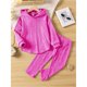 thumbnail image 3 of Gibobby Conjunto dos piezas niño Conjuntos de otoño invierno para niña, chaqueta de lana con capucha, pantalones, traje, ropa de ocio de algodón para niños(Rosa caliente, 12-18 Meses), 3 of 4