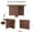 Walnut, variant on TENSAKEE Folding Drop Leaf Oval Dining Table, Rolling Kitchen Table with Locking Casters, Wine Rack & Storage Drawer, for Small Apartments & RVs